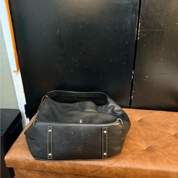 Dooney & Bourke Black Leather Hobo Bag - Picture 4 of 4